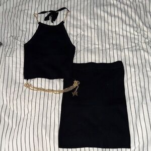 Fashion nova Black Women's Skirt Set